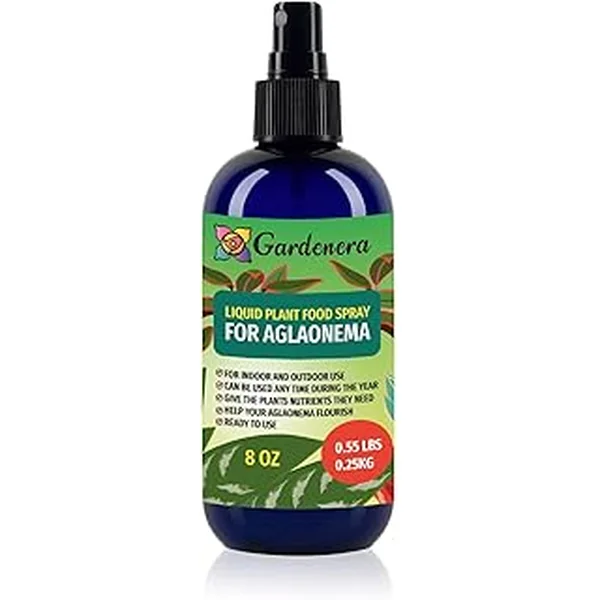Gardenera Professional AGLAONEMA Superfood Spray Mist for Home Gardening | Micro-Fungi Enriched Fertilizer Mist for Healthy Leaves & Growth | 18 Essential Vitamins & Minerals for AGLAONEMA - 8oz