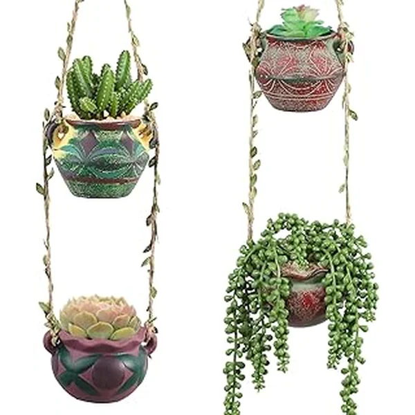 Piece Ceramic Hanging Planters Drainage