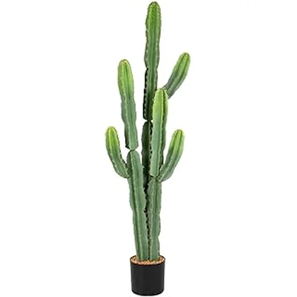 Nafresh UV-Resistant Artificial Fake Cactus Plants 5ft – Large Faux Cowboy Cactus for Indoor & Outdoor Home, Office, or Garden Decor