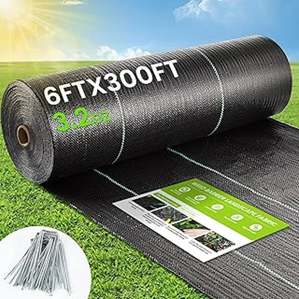 VIVOSUN Premium Weed Barrier Landscape Fabric Heavy Duty, 3ftx250ft 5oz Double-Layered Weed Control Mat with High Permeability, Commercial Ground Cover, Easy Set up & Superior Weed Control