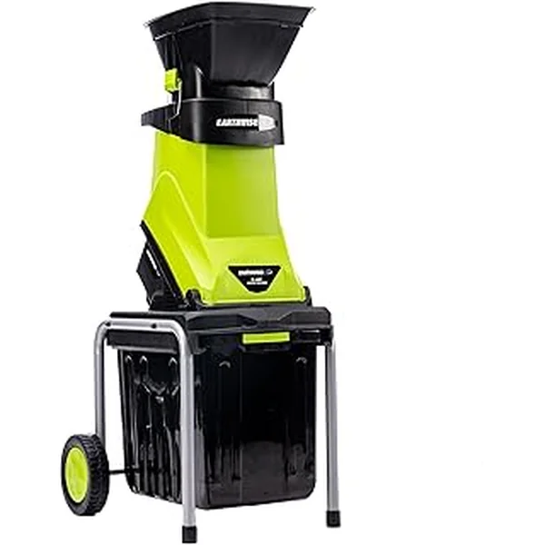 Earthwise GS70015 15-Amp Garden Corded Electric Chipper, Collection Bin