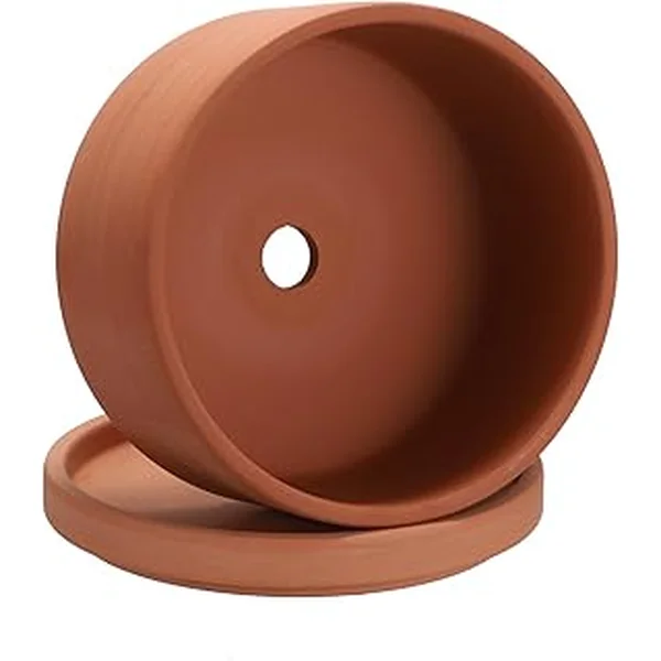 Juxyes Terracotta Cylinder Succulent Decorative